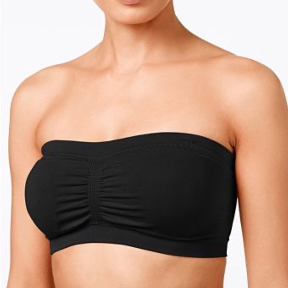 Black Stretch Bandeau Bra - Picture 1 of 4